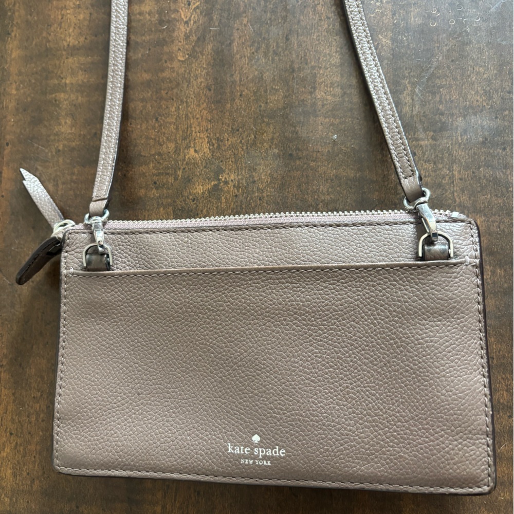 Kate Spade Taupe Crossbody Bag with Wristlet Strap